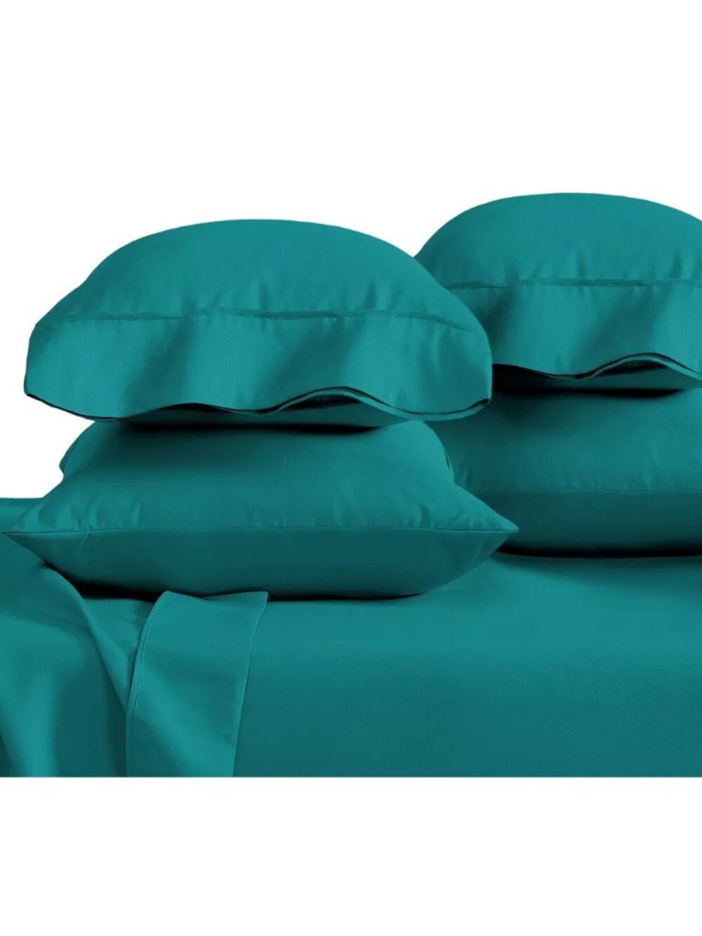 Bare Home 4 King Pillowcase Set Emerald Green Ultra Soft Microfiber 20" x 40"